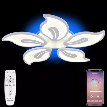 Потолочная люстра светодиодная LAMPS 81153, 120W, белый, с подсветкой Natali Kovaltseva LED LIGHT 81153