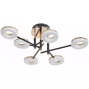 Потолочная люстра светодиодная на штанге Arte Milano Ferrara-72999 272999/6 BK/GD