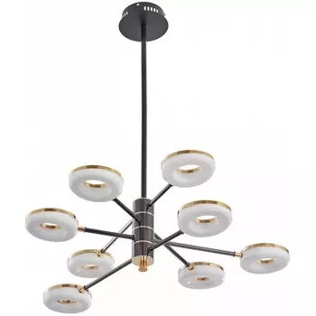 Потолочная люстра светодиодная на штанге Arte Milano Ferrara-72999 276699/8 BK/GD