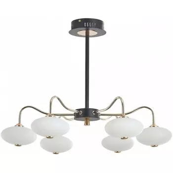 Потолочная люстра светодиодная на штанге Arte Milano Neapol-73908 273908/6 BK/GD