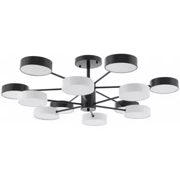 Потолочная люстра светодиодная на штанге Arte Milano Ferrara 250906/12B Bk/Wh