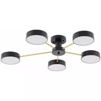 Потолочная люстра светодиодная на штанге Arte Milano Ferrara 252006/5 Bk/Bk