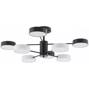 Потолочная люстра светодиодная на штанге Arte Milano Ferrara 250906/8B Bk/Wh