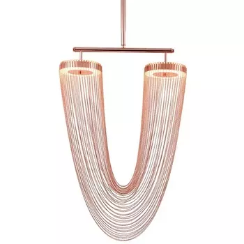 Потолочная люстра светодиодная на штанге Delight Collection Otero 8608P copper DeLight Collection