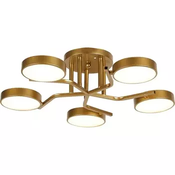 Потолочная люстра светодиодная, на штанге Escada Starlight 10273/5LED 60Вт, металл/пластик, шампань