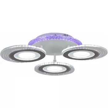 Потолочная люстра светодиодная на штанге с пультом Reluce 20506-0.3-3+1 WT