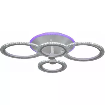 Потолочная люстра светодиодная на штанге с пультом Reluce 20316-0.3-2+2+1 WT