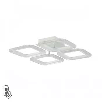 Потолочная люстра светодиодная с ПДУ Lumion Kvadro 8026/42CL белый/белый, металл/акрил LED 42W 3000-6000К 220V
