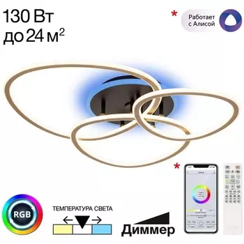 Потолочная люстра светодиодная с пультом Citilux Trio CL215B132