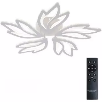 Потолочная люстра (+ночной режим) светодиодная с пультом ДУ 100W, белый, LED Natali Kovaltseva Rif LED LAMPS 81118/4C