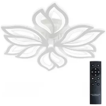 Потолочная люстра светодиодная с пультом ДУ 132W, белый, LED Natali Kovaltseva Fortuna LED LAMPS 81107/6C