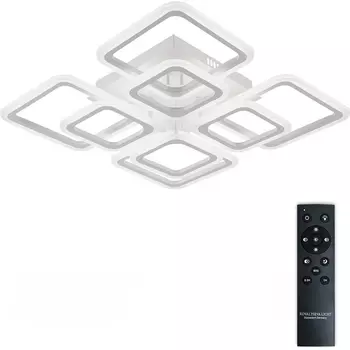 Потолочная люстра светодиодная с пультом ДУ 144W, белый, LED Natali Kovaltseva Spektr LED LAMPS 81449