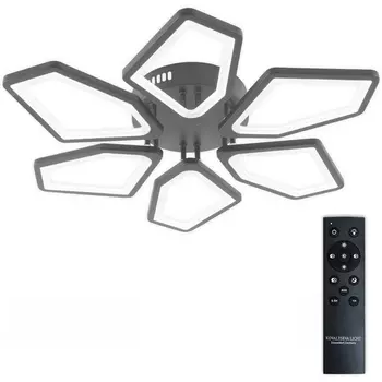 Потолочная люстра светодиодная с пультом ДУ 144W, черный, LED Natali Kovaltseva 8144 LED LAMPS 81444