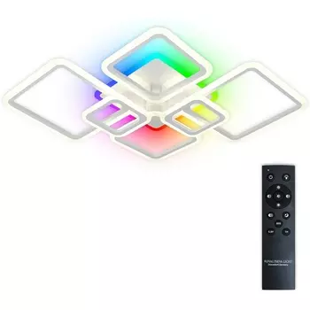 Потолочная люстра светодиодная с пультом ДУ 160W с RGB, белый, LED Natali Kovaltseva Spektr LED LAMPS 81441