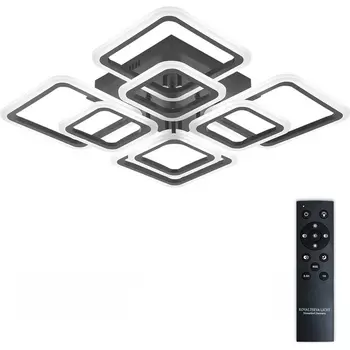 Потолочная люстра светодиодная с пультом ДУ 168W, черный, LED Natali Kovaltseva Spektr LED LAMPS 81108/5C