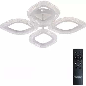 Потолочная люстра (+ночной режим) светодиодная с пультом ДУ 48W, белый, LED Natali Kovaltseva Sm LED LAMPS 81455