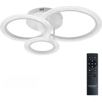 Потолочная люстра светодиодная с пультом ДУ 66W, белый, LED Natali Kovaltseva Pure LED LAMPS 81451