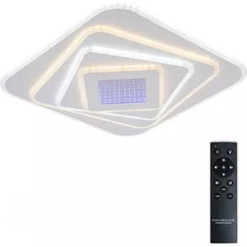 Потолочная люстра (+ночной режим) светодиодная с пультом ДУ 80W, белый, LED Natali Kovaltseva Palace LED LAMPS 81112/4C
