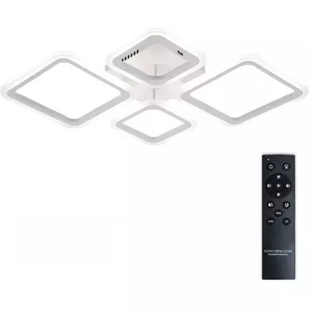 Потолочная люстра светодиодная с пультом ДУ 84W, белый, LED Natali Kovaltseva Opti LED LAMPS 81108/1C