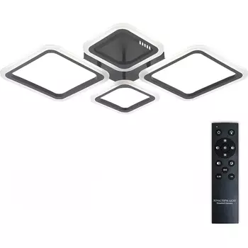 Потолочная люстра светодиодная с пультом ДУ 84W, чёрный, LED Natali Kovaltseva Opti LED LAMPS 81108/2C