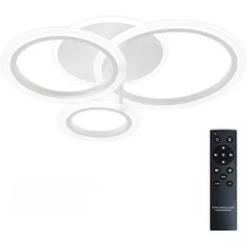 Потолочная люстра светодиодная с пультом ДУ 90W, белый, LED Natali Kovaltseva Pure LED LAMPS 81457