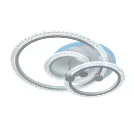 Потолочная люстра светодиодная с пультом и управлением смартфоном регулировка цветовой температуры и яркости ночной режим Rimini SF7016/4C-WT (Seven Fires)