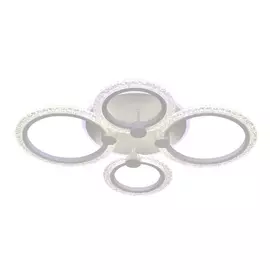 Потолочная люстра светодиодная с пультом и управлением смартфоном регулировка цветовой температуры и яркости ночной режим Rimini SF7016/5C-WT (Seven Fires)