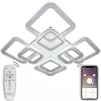 Потолочная люстра светодиодная с пультом и управлением со смартфона регулировкой яркости и цветовой температуры ночной режим таймер INNOVATION STYLE 83039 (Natali Kovaltseva)