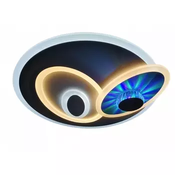 Потолочная люстра светодиодная с пультом и возможностью управления смартфоном, регулировка яркости и цветовой температуры, ночной режим и таймер, RGB 81040/8C (Natali Kovaltseva)