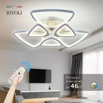 Потолочная люстра светодиодная с пультом регулировкой цветовой температуры и яркости Rivoli Heilwig 6076-106