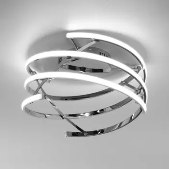 Потолочная люстра светодиодная с пультом регулировкой цветовой температуры и яркости ночным режимом 90229/3 Eurosvet Breeze хром