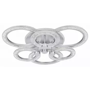 Потолочная люстра светодиодная с пультом регулировкой цветовой температуры и яркости ночным режимом таймером 10225/6LED Escada Silver