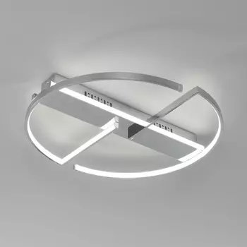 Потолочная люстра светодиодная с пультом регулировкой яркости и цветовой температуры ночной режим 90233/2 Eurosvet Griff хром