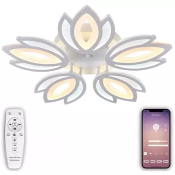 Потолочная люстра светодиодная с пультом ДУ, регулировкой цветовой температурой яркости LAMPS 81124 Natali Kovaltseva Led