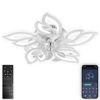 Потолочная люстра светодиодная с вентилятором и пультом Natali Kovaltseva Ledfan LED LAMPS 81488