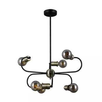 Потолочная люстра светодиодная Viano SF4014/6C-BK-AB (Seven Fires)