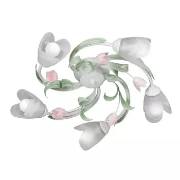 Потолочная люстра Vitaluce V1541/5PL с цветами