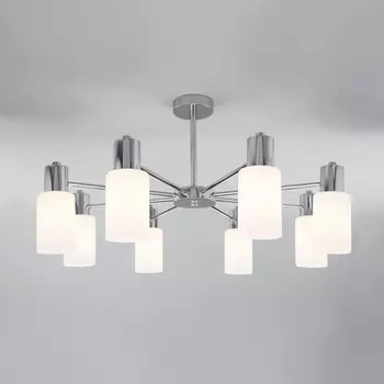 Потолочная люстра 70160/8 Eurosvet Vegga хром (Умный дом, Алиса, WiFi, голосовое управление)