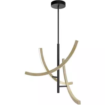 Потолочная светодиодная люстра на штанге Maytoni Wabi MOD428PL-L27BK