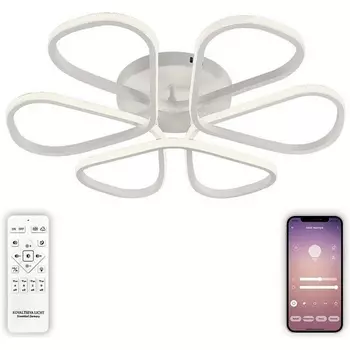 Потолочная светодиодная люстра с пультом ДУ, моб. приложением 120W, LED Natali Kovaltseva LED LAMPS 81121/7C (Умный дом)