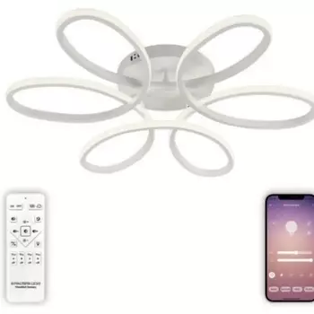 Потолочная светодиодная люстра с пультом ДУ, моб. приложением 120W, LED Natali Kovaltseva LED LAMPS 81121/6C