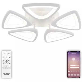 Потолочная светодиодная люстра с пультом и управлением смартфоном 100W LAMPS 81242 Natali Kovaltseva Kirke LED