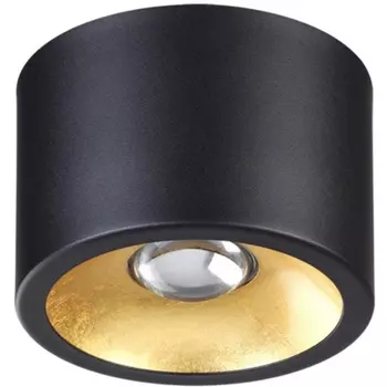 Потолочной накладной светильник Odeon Light Glasgow 6669/1CL LED GU10 1*7W 220V черный с золотым фоль-м
