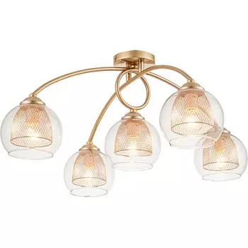 Потолочный люстра 5х40Вт E14, металл/стекло, шампань Escada