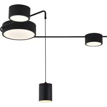 Потолочный светильник с пультом (ночной режим) LED (14028/4С Black) Indigo Modulo V000162L