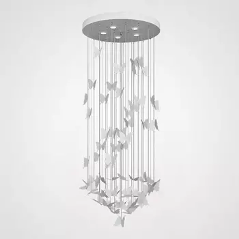 Потолочный светильник с бабочками Night Butterflies Chandelier D40 H100 ImperiumLoft 40,208 (189536-22)
