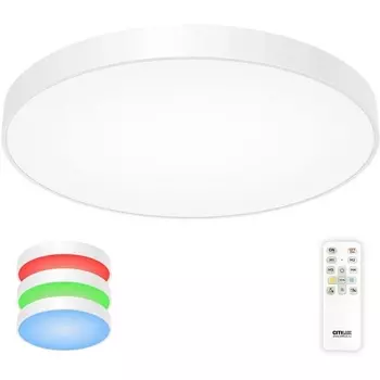 Потолочный светодиодный светильник круглый с пультом (ночной режим, таймер) RGB Citilux Купер CL724155G0