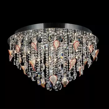 Хрустальный потолочный светильник (муранское стекло) Illuminati Emily MX102772-24A с подвесками