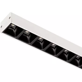 Линейный потолочный светильник LED прямоугольный SNAP-STARLINE-LASER-S600-13W Warm3000 (WH-BK, 80 deg, 48V) (Arlight, IP40 Металл) 031570