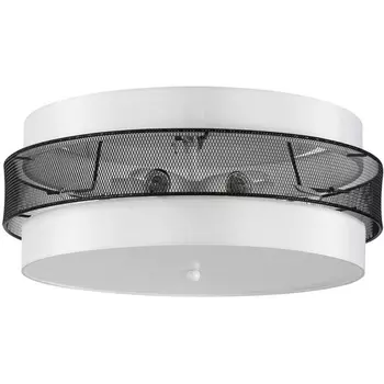 Потолочный светильник круглый Lumion Animaisa 8002/6C белый, черный металл/металл, текстиль Е27 6*60W 220V